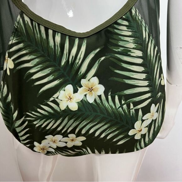 Marilyn Monroe Tropical Floral One Piece Mesh One-Piece Bathing Suit - 14‎ - Picture 11 of 14